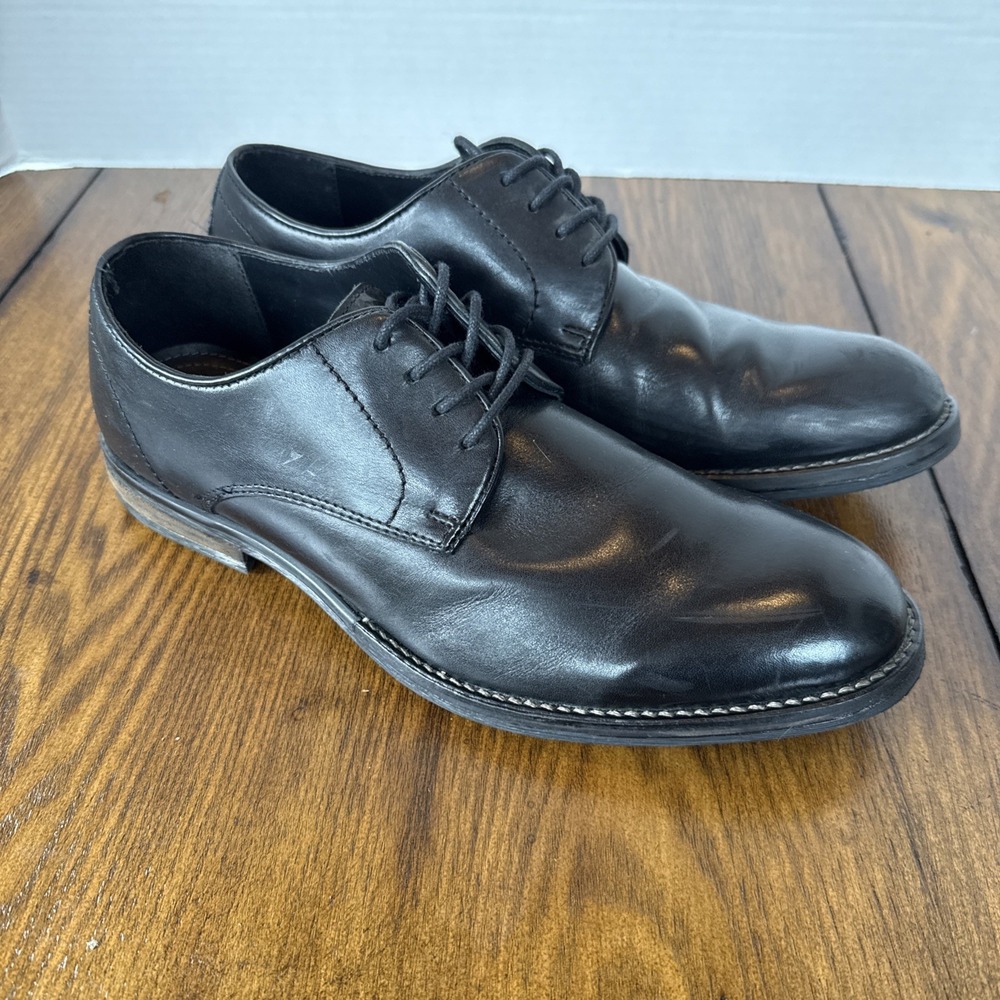 TAILORED CULTURE STAFFORD SHOES GENUINE LEATHER MENS 8 M BLACK‎